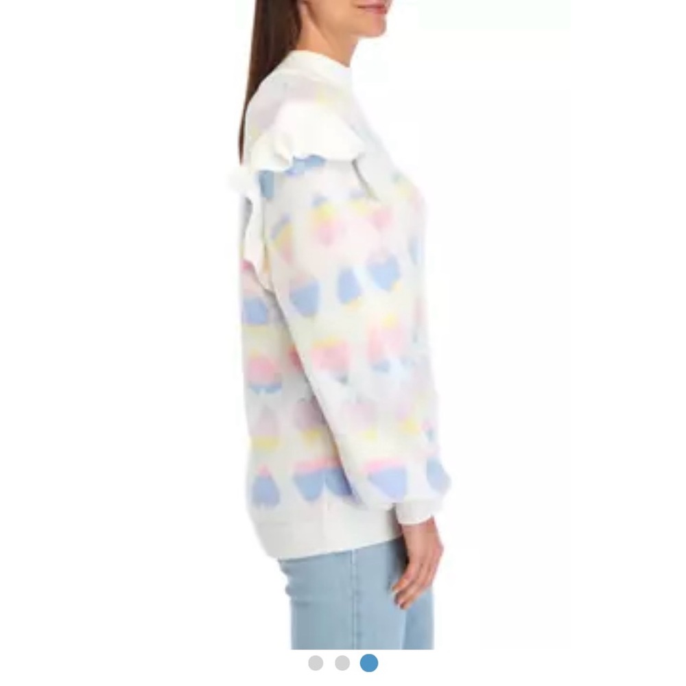Pastel Ruffled Sweater - Picture 2 of 3